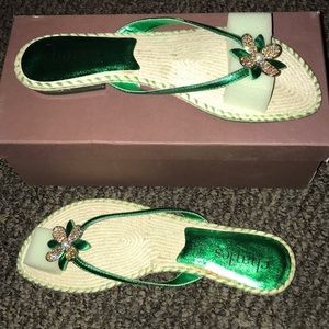 Green sandals